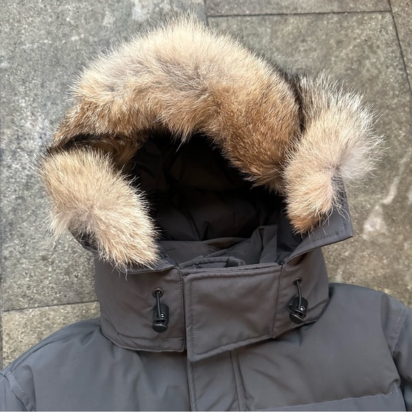Canada Goose Wyndham Parka Mens Graphite Gray Size XL Real Fur Hood 3808M - Picture 3 of 16